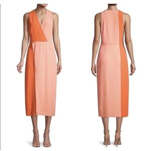 EQUIPMENT FEMME GALANE DRESS IN CANYON SUN ORANGE RUST